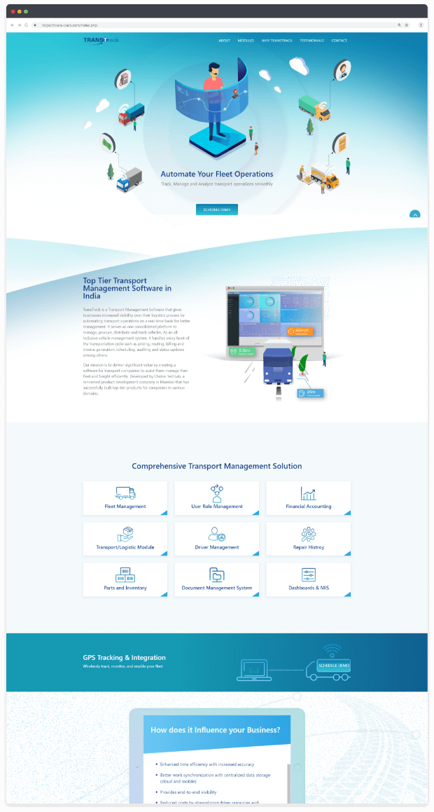 App Development for transtrack
